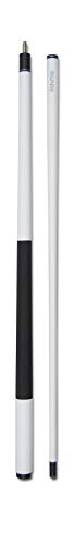 58" Two-Piece Graphite Fiberglass Composite Billiard Pool Cue Stick - color: White - Matte