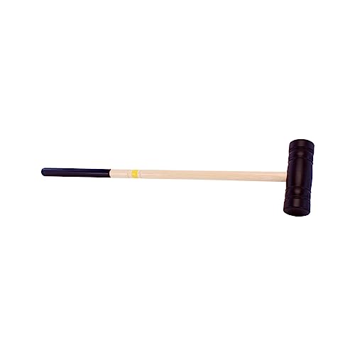 Individual Flag Croquet Mallet - 32" Handle - Polymer Head (Yellow) - color: Yellow