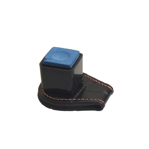 LAKE OF FIRE Pool Chalk Holder – Magnetic Leather Pocket Clip Design – Ideal Accessory for Snooker & Billiards - style: Square