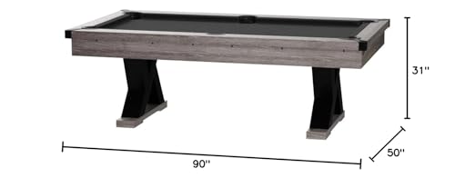 American Legend Billiard Table with Rustic Wood Finish - color: Brown