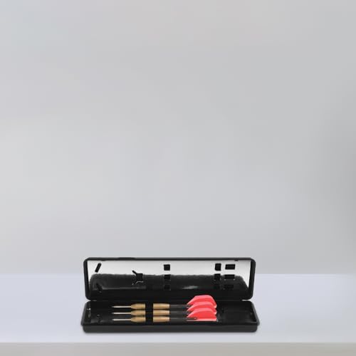 TOYANDONA Soft Tip Darts Storage Case with Point and Rod Holder Portable Hard Plastic Dart Carrying Box for Travel and Accessories Compact Black Organizer