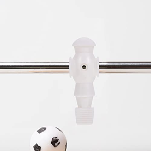 Homoyoyo 4pcs Foosball Man Statue Table Guys Figurine Robbot Man Soccer Games Player Mini Doll Figure Football Machine Accessories Replacement Parts Red Blue Black White - color: White