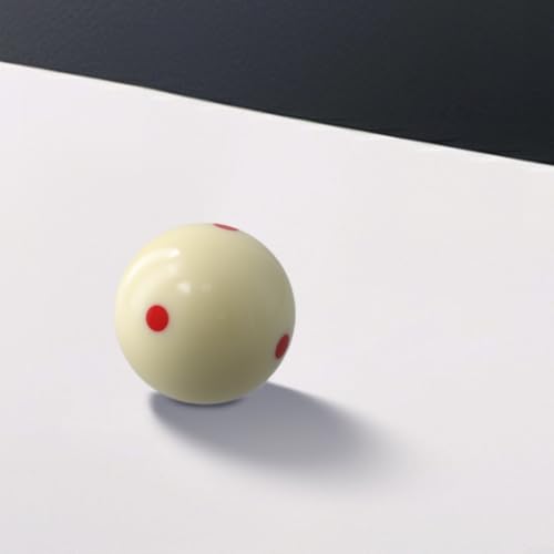 Pool Billiard Training Cue Ball 57.2mm 2.25in Red 6 Dot Measles Spot for Practice and Skill Improvement with Smooth Resin Material and Bright Gloss Roundness Standard