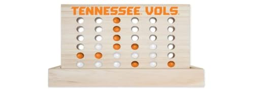 Rico Industries NCAA Mini Travel Team 4 in A Row Mini Game- Wooden, Team Colors, 5.5" x 8" (Tennessee Volunteers) - style: Tennessee Volunteers