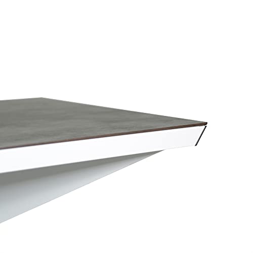 CORNILLEAU - Origin Outdoor Table - Design Ping-Pong Table - Made in France - Convertible - White - style: Fabric net - Tabletop Dark Stone