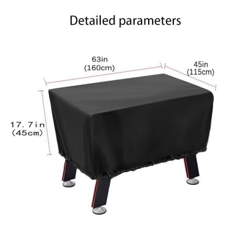 Foosball Table Cover for Garlando F-200 Soccer Table Shield Waterproof Dustproof Resistant Easy Clean Foosball Cover,420D - size: 420D