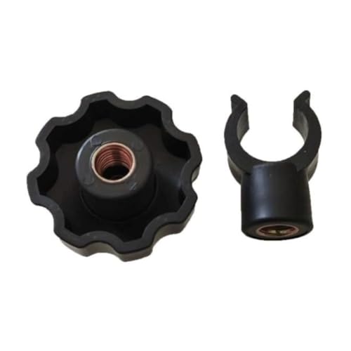 4 Set Collapsible Wagon Cart Star Knobs Replacement 8mm Female Threaded Knob Nuts Tightening Screw with Folding Utility Wagon Table Top Bracket Clips for Collapsible Wagons Carts with Wheels