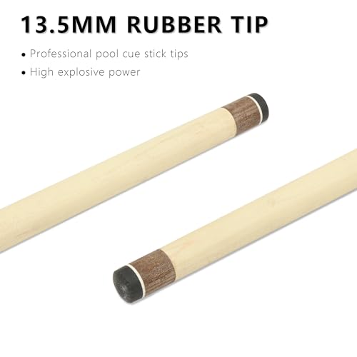 HomeSeason Jump Break Stick Canadian Maple Cue Stick, 10.5oz 42-Inches Pool Cue Suitable for Children, 13.5mm Tip, Quick Release Joint - color: HS-T01-B