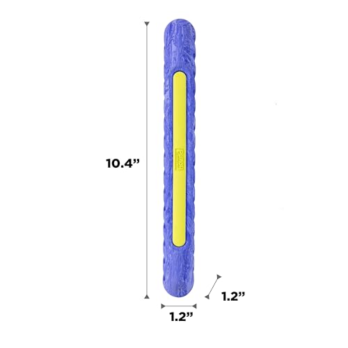 Outward Hound FlyFetch Stick Dog Toy, Durable Natural Rubber, Lightweight, All Breeds, 10.4" - color: Stick Purple