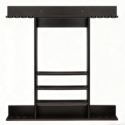 Pool Stick Holder Wall Mount, 8 Pool Cue Rack Wall Mount, Solid Wood Pool Cue Holder & Cue Stick Holder, Professional Pool Stick Wall Rack for Billiard Room Accessories Holds 8 Cues,Black - size: 8 Cues, style: SU-wa-8 Cue Racks-black