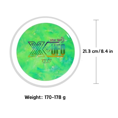 X-UFO Disc Golf Set - Disc Golf Starter Set, Includes 1 Putter, 1 Driver, and 1 midrange disc, Weighing 170-178 Grams Suitable for Beginners and Professional disc Golf tournaments - color: Set 1