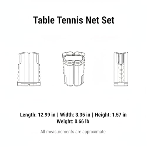 Portable Table Tennis Net Set with Telescopic Clamp, Tool-Free Setup for Dining Tables & Desks, Compact Storage - color: Black