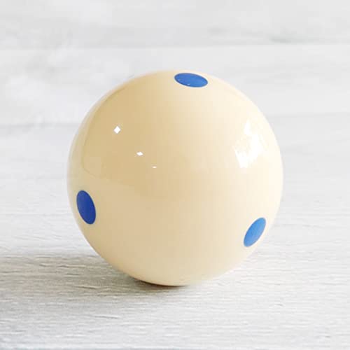 Pool Billiard Cue Ball Training Set, 2-1/4" Regulation Phenolic Resin, 6 Dot Measle & Aim Target Practice Balls, Spin & Accuracy Training Aid for Beginners & Advanced Players - color: Blue 6 Dot Measle Balls