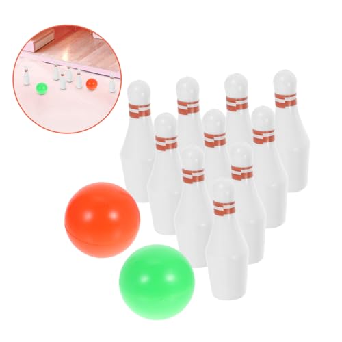 Miniature Bowling Set with Pins and Balls Bowling Game for Dollhouse Decor Lightweight and Portable for Family Entertainment and Imaginative Play