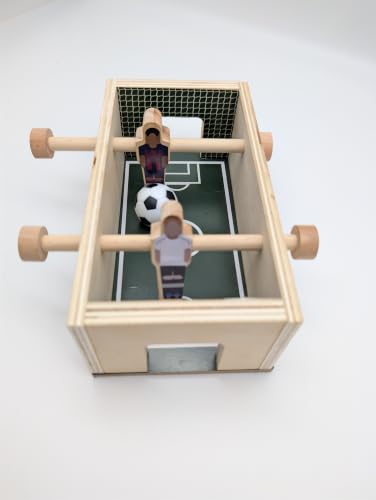 Mini Foosball Table Soccer Game for Kids & Adults | Build-Your-Own, 2-Player, Tabletop Game, Portable Desktop