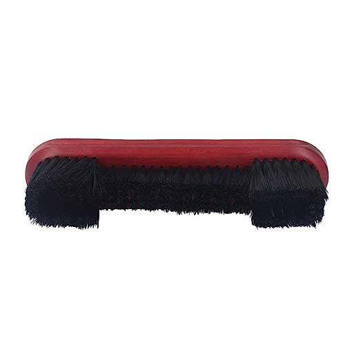 Septpenta Billiard Table Rail Brush Cleaning Tool, Billiard Table Brush Set with Cue Cleaning Cloth, Made of PVC and Solid Wood, for Wooden Billiard Accessories Kit(Burgundy) - color: Burgundy