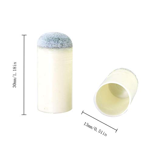 RLECS 30pcs Professional Billiard Replacement Tips 13mm Gray Cue Tips Durable Pool Cue Repair Rod Stick