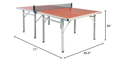 STIGA Space Saver - Compact Ping Pong Table - Separate Table Halves - Regulation Height - No Assembly Required - color: Brown