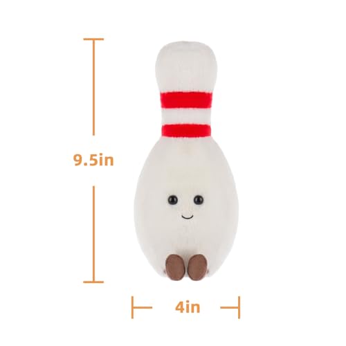 Apricot Lamb Happy Bowling Stuffed Animals for Kids, Soft Cute Plush Toys for Baby Girl and Boy, Fluffy Happy Bowling 9.5 Inches