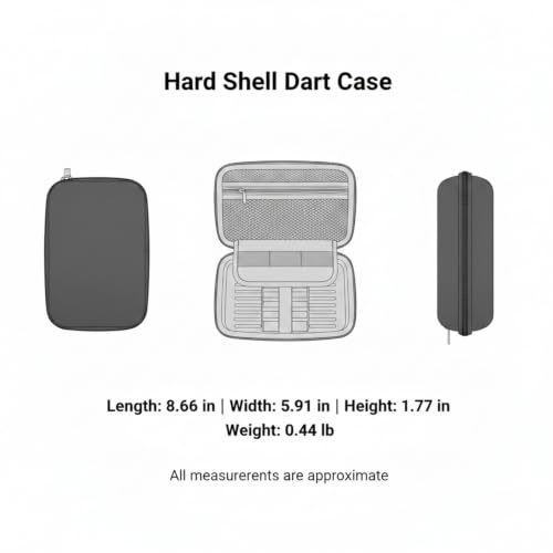 Hard Shell Dart Case for 6 Darts, EVA Construction, Compact Travel Storage Wallet for League Matches and Home Organization (1 PC)