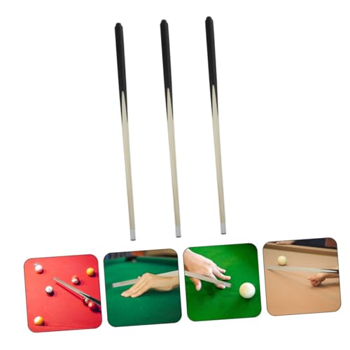 3Pcs Billiard Cue Sticks Wooden Short Pool Cues for Mini Pool Tables for Portable Design for Home School