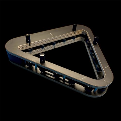 Professional Billiard Rack System - Heavy Duty Solid Wood Triangle/Diamond Pool Ball Racks for 8-Ball/9-Ball, Eliminates Gaps, Essential Billiards Accessories - color: 8-ball