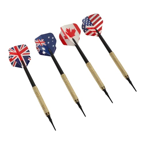 Soft Tip Darts Set with 50 Tips 12 Flights Shafts Barrels Darts Plastic for Electronic Board