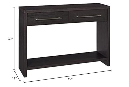 ClosetMaid 1662 Console Table with 2 Storage Drawers, Black Walnut - color: Black Walnut, style: Console Table