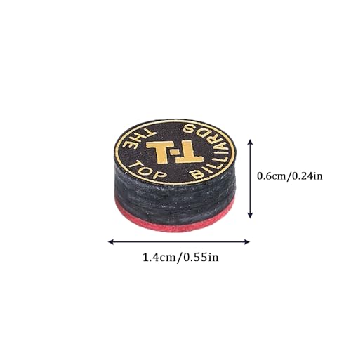 SUPERDIAMOND Pool Cue Tips 14mm, Premium 6-Layer Pig Skin Leather, High Elasticity & Durability Billiard Tips for Pool Sticks and Snooker Cues, Perfect for Professional Players and Beginners - style: Billiard Cue Tips-6f-3pcs