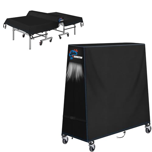 SIRUITON 2-in-1 Outdoor Ping Pong Table Cover,Heavy Duty 520D Oxford Fabric,Waterproof Sunproof Indoor & Outdoor,Fits Both Folding Tables and Flat Tables Indoor,Windproof,with Zipper 68"Lx30"Wx62"H - size: 68"Lx30"Wx62"H_520D