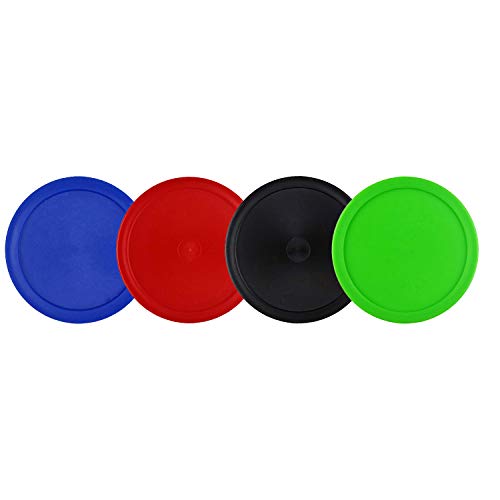 12 Pack 2.5 Inch Air Hockey Pucks for Small Size Table - color: Red Blue Green Black