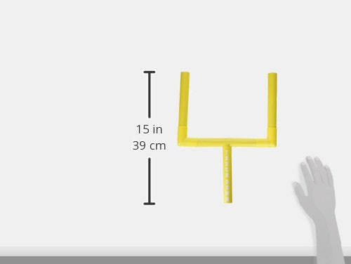 Vibrant Yellow Plastic Football Goal Centerpiece -16.25" x 9.5" (1 Set) - Premium Sports Event Decoration Set - Eye-Catching and Unique Table Decor - Ideal for Soccer Fans and Parties