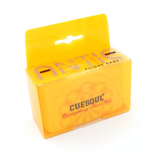 CUESOUL ANTIE Hard Dart Case with Peking Opera Mask Design and Dart Flights Case for Your Choice - color: Dart Flight Case-Yellow