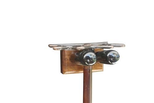 Matching Set of two Billiard Pool Rack Holders and a Billiard Pool Bridge Stick Holder (Made in the USA) (Walnut) - color: Walnut