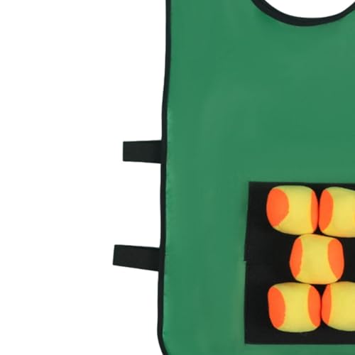 Dodgeball Game Toss Soft Toy Balls Playground Game Toy Sticky Ball Vest Target Ball Vest for Camping Indoor Backyard Outside - color: green aldults