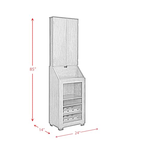 HomeStock Dartboard Cabinet with Storage - Game Room Cabinet, Wine Rack, Dart Accessories