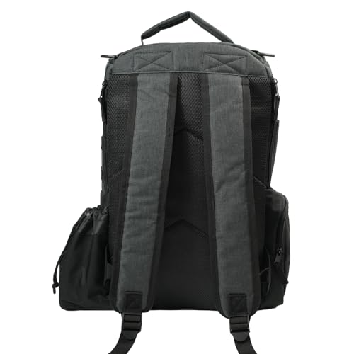 Disc Golf Bag, Durable Disc Golf Backpack Holds 22+ Discs, Large Capacity with Multiple Storage Pockets - color: Black
