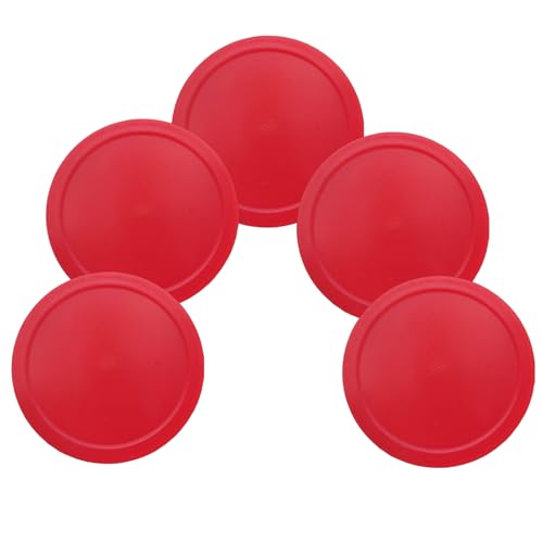 5 Pack 2.36-Inch (60mm) Lightweight Mini Air Hockey Pucks - Durable 3mm Thick Replacement Pucks for Small Air Hockey Tables - 0.19oz (5.5g) Pucks for Fast Mini Gameplay