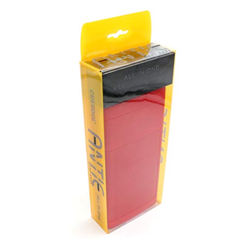 CUESOUL ANTIE Hard Dart Case, Holds 6 Steel/Soft Tip Darts & Extra Tips, Shafts & Flights, Durable Use - color: Solid Red