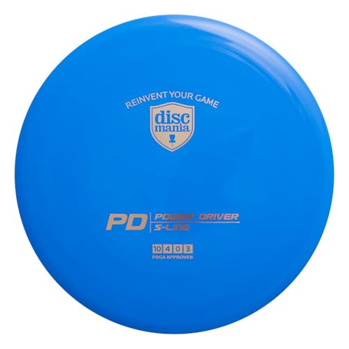 Discmania S-Line PD Disc Golf Distance Driver | Overstable Power Driver for Advanced & Pro Players | Ideal for Control, Accuracy & Headwind Throws | Premium S-Line Plastic | 170-175g (Blue)