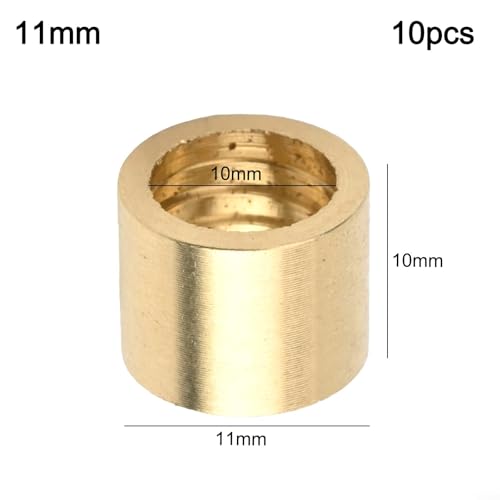 Brass Billiard Cue Tip Hoop Ferrule, Snooker Pool Cue Repair Replacement Ring, Metal Collar for Cue Tip Maintenance, Multiple Sizes Available(11mm) - size: 11mm