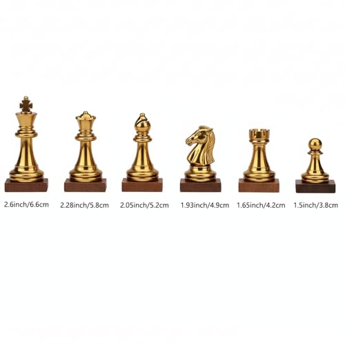 Weighted Metal Chess Pieces 2.6 Inch King Extra Queens Chess Pieces Only, No Board