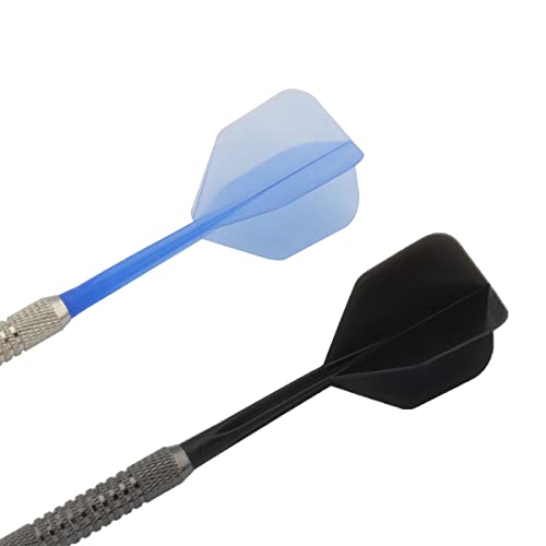 Integrated Dart Flight and Shafts 9PCS Nylon Plastic Integrated Dart Shaft and Flights Tip Darts Set White Black and Blue