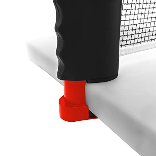 Ping Pong Set with Retractable Net, 2 Ping Pong Paddles, 3 Ping Pong Balls Portable Table Tennis Set Indoor and Outdoor Activities - color: Black Net