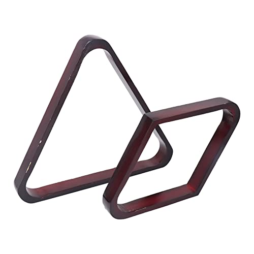 Pool Table Billiard Ball Racks, Wooden Triangle Diamond Rack Set, Billiards Accessories, Large Ball Holder 8 or 9 Ball for 5.72cm 2.3in Billiard Ball 2 Pack Black