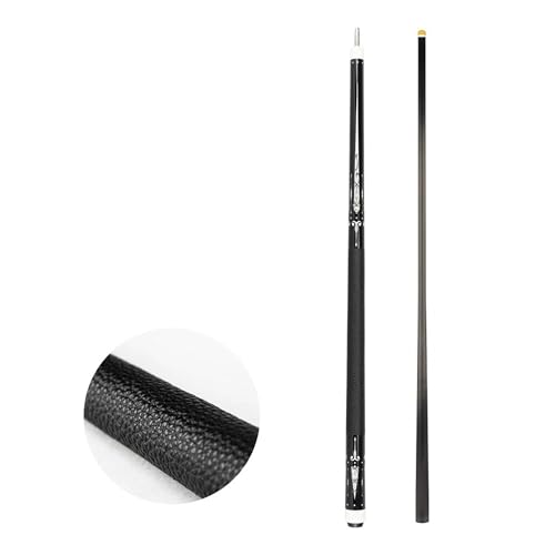Carbon Fiber Pool Cue 58" 2-Piece Cue Stick Professional Cue Carbon Technology Low Deflection Billiard Cues(Weight can be Adjusted) - color: Phantom-leather grip, size: 13mm