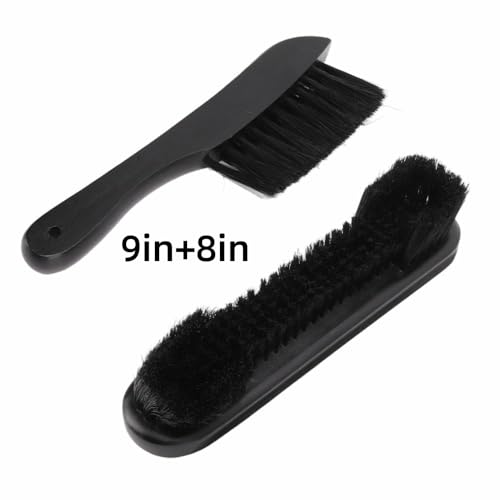 Table Brush Kit with 8.5in Rail Brush - Wooden Billiards Pool Table and Rail Brush Set for Felt and Rail Cleaning Essential Billiards Accessories