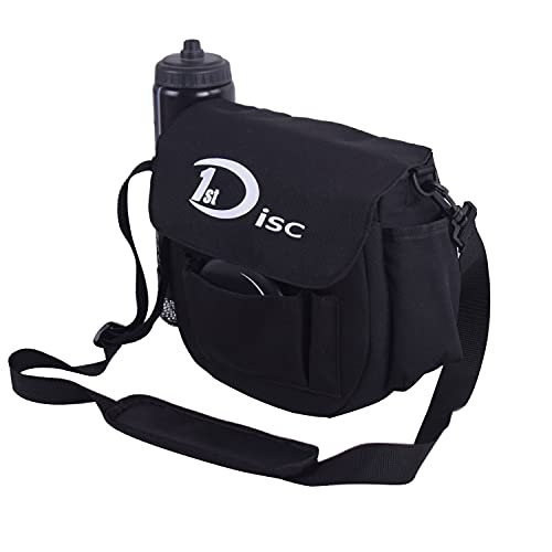 Disc Golf Set- Putter, Mid-Range, Driver, Mini Disc, Towel with Bag - color: Black