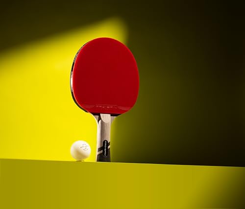 PRO-SPIN Ping Pong Paddles – ITTF Approved Professional Table Tennis Rackets with Carbon Fiber for Superior Control | 7-Ply Blade, Premium Rubber, 2.0mm Sponge - color: 1-Pack | Active Red