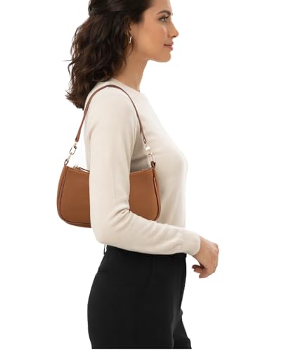 VODIU Clutch Tote Handbags with 2 Removable Straps and Zipper Closure Crossbody Bags Shoulder Purse Handbag for Women - color: C-brown